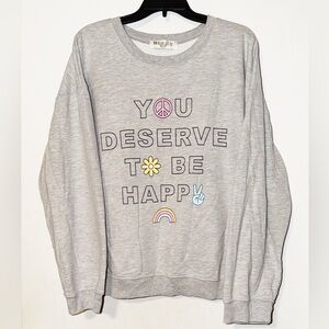 Wound Up Gray Graphic Crewneck SweatShirt NWOT XXL